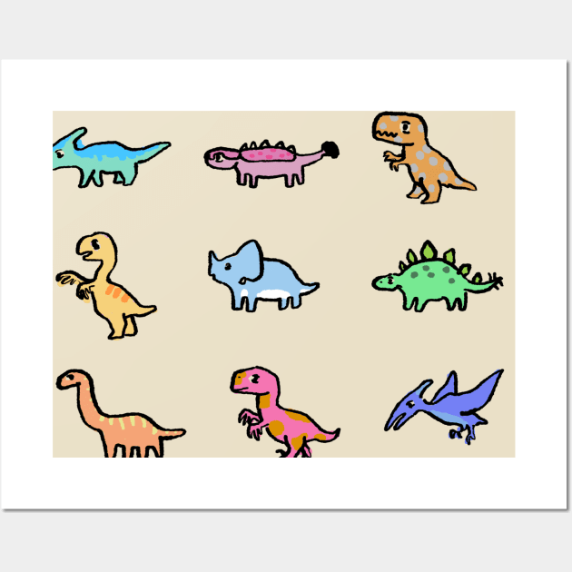 Mini Dinos Wall Art by wally11